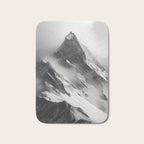 Alpine Silence - Minimalist Snowy Peak Wall Art Bath Mat Gallery Image 1