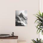 Alpine Silence - Minimalist Snowy Peak Wall Art Poster Gallery Image 2