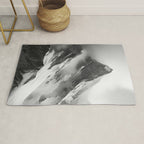 Alpine Silence - Minimalist Snowy Peak Wall Art Rug Gallery Image 1