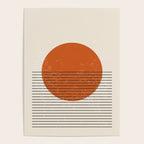 Red Sunset Circle Stripes Mid Century Modern Minimalist Rothko Inspired Colourfield Stripes Poster Gallery Image 4