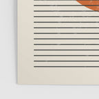 Red Sunset Circle Stripes Mid Century Modern Minimalist Rothko Inspired Colourfield Stripes Poster Gallery Image 3