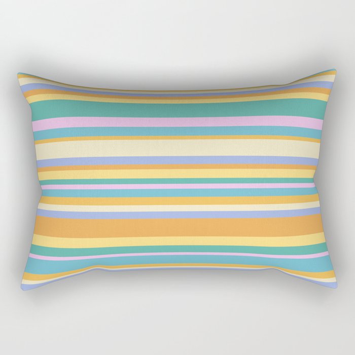 Classic Stripes XXIV - 90s Summer Rectangular Pillow Gallery Image 2