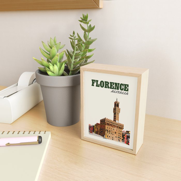 Florence Vintage Travel Poster, 1960s Mini Art Print Gallery Image 2