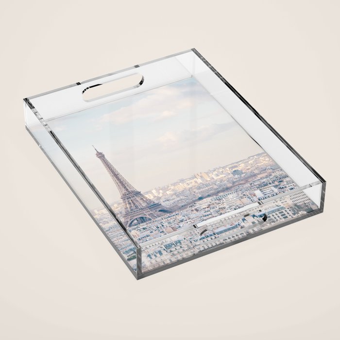 Paris Skyline, Eiffel Tower View, Travel Photography Acrylic Tray Gallery Image 1