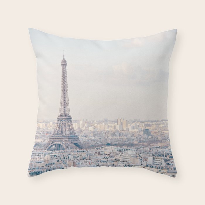 Paris Skyline, Eiffel Tower View, Travel Photography Throw Pillow Gallery Image 1