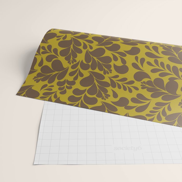 Vintage Floral Splash Pattern Wrapping Paper Gallery Image 2