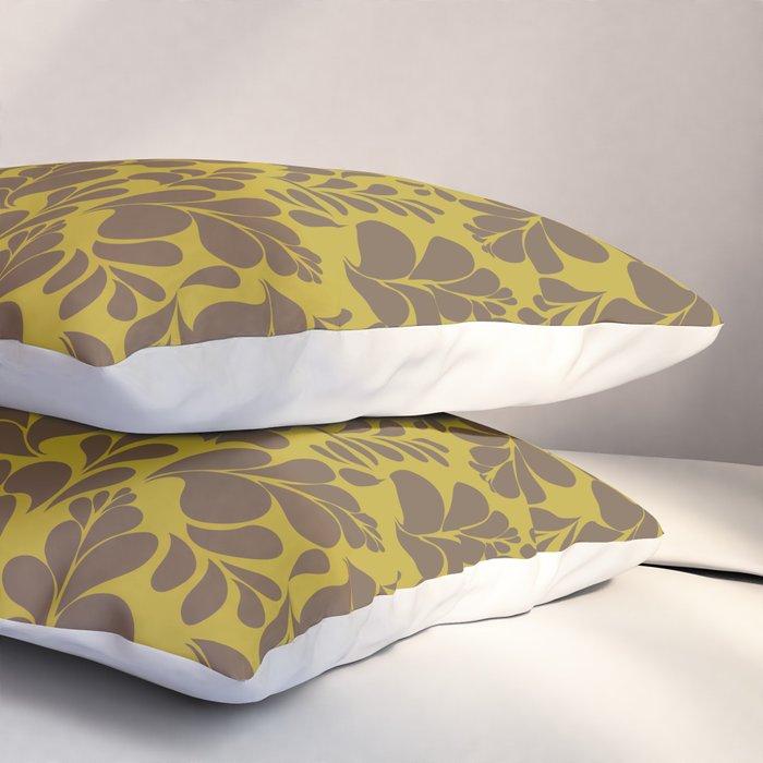 Vintage Floral Splash Pattern Pillow Sham Gallery Image 3