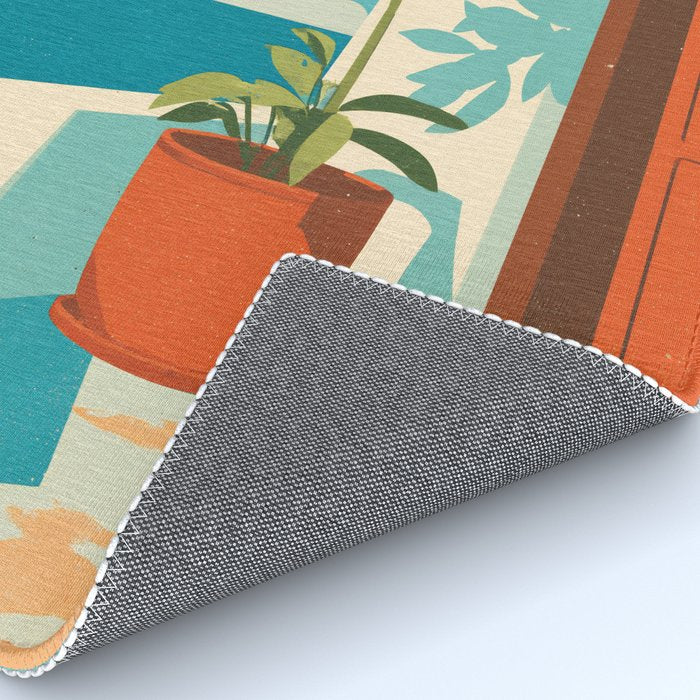 Mediterranean Balcony Orange Tree Rug Gallery Image 4