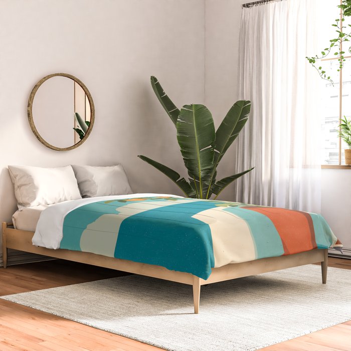 Mediterranean Balcony Orange Tree Comforter Gallery Image 2