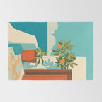 Mediterranean Balcony Orange Tree Rug Gallery Image 2