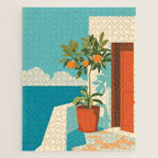 Mediterranean Balcony Orange Tree Jigsaw Puzzle Gallery Image 1