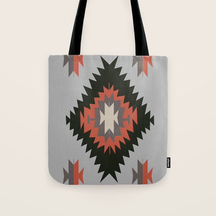 New Mexico Southwest Santa Fe Tribal Indian Pattern Tote Bag Gallery Image 1