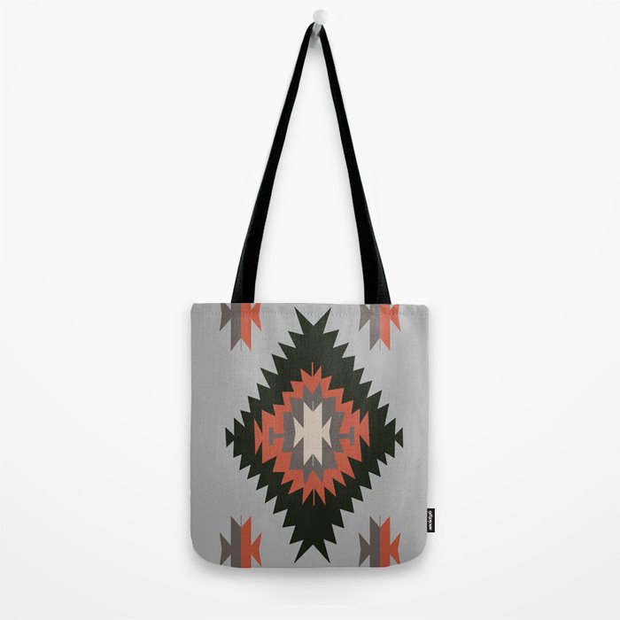 New Mexico Southwest Santa Fe Tribal Indian Pattern Tote Bag Gallery Image 2