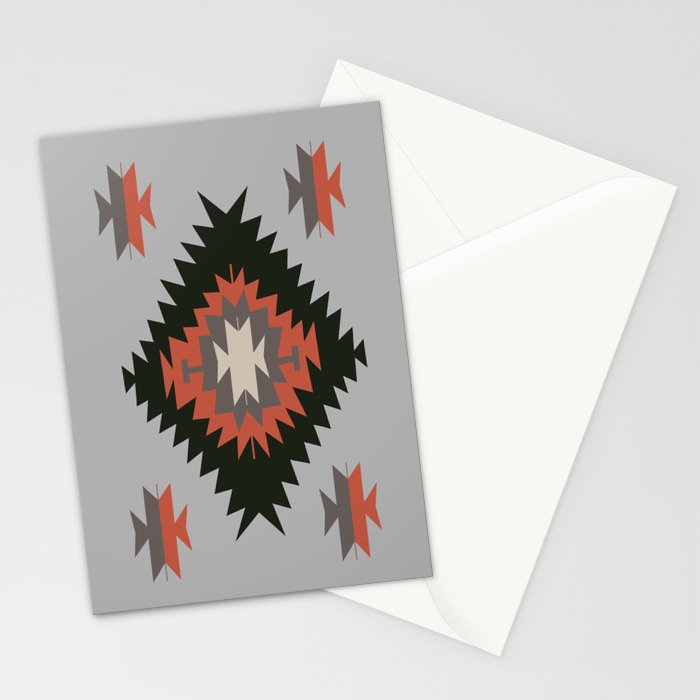 New Mexico Southwest Santa Fe Tribal Indian Pattern Stationery Card Gallery Image 2