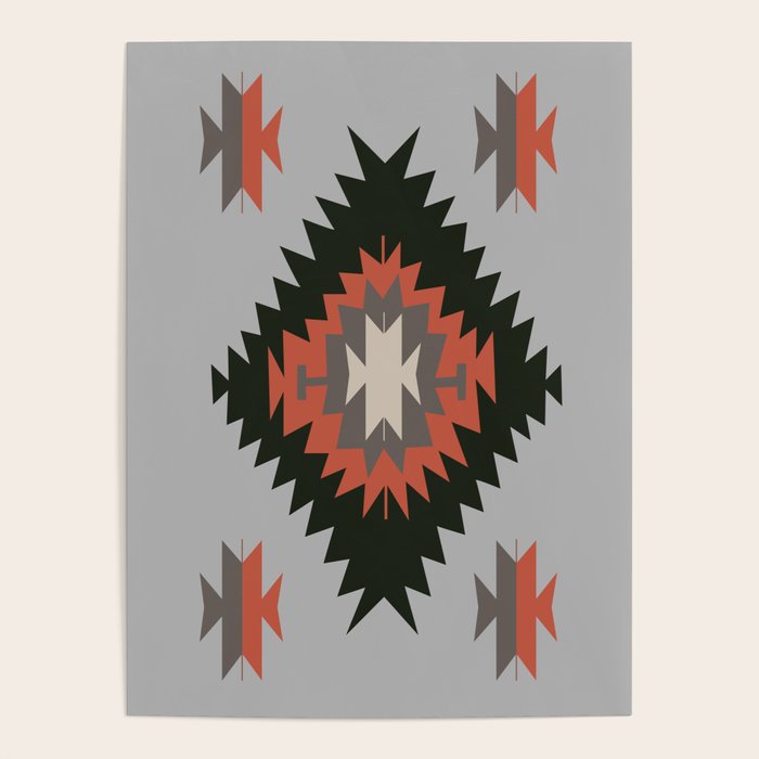 New Mexico Southwest Santa Fe Tribal Indian Pattern Poster Gallery Image 4