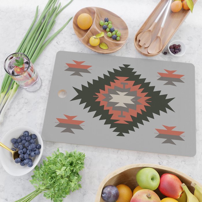 New Mexico Southwest Santa Fe Tribal Indian Pattern Cutting Board Gallery Image 2