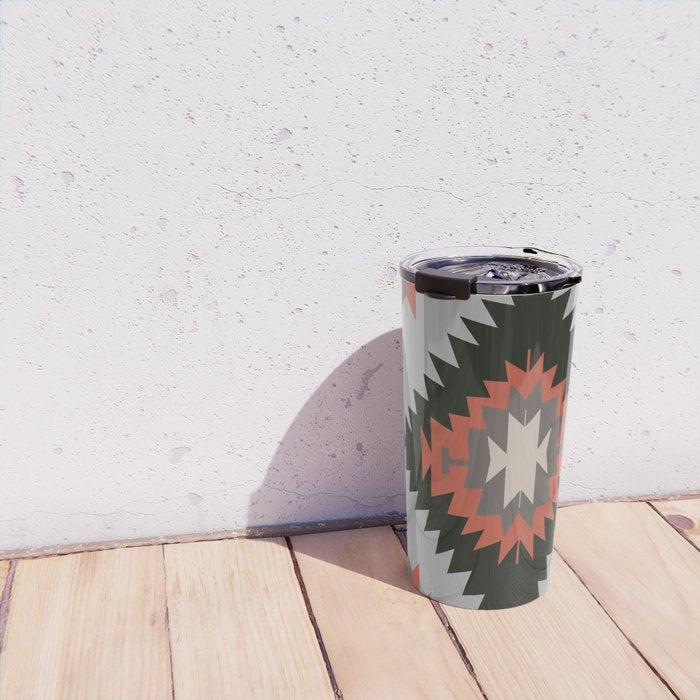 New Mexico Southwest Santa Fe Tribal Indian Pattern Travel Mug Gallery Image 4