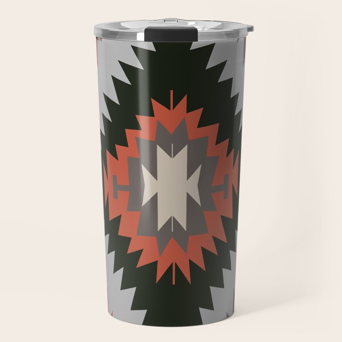 New Mexico Southwest Santa Fe Tribal Indian Pattern Travel Mug Gallery Image 1