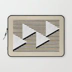 Triangle black and white Stripes Laptop Sleeve Gallery Image 1
