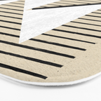 Triangle black and white Stripes Bath Mat Gallery Image 3