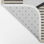 Triangle black and white Stripes Bath Mat Gallery Image 2