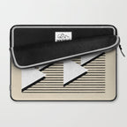 Triangle black and white Stripes Laptop Sleeve Gallery Image 2