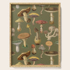Forest Mushroom Goblincore Aesthetic Pattern - Lichen Green  Serving Tray Gallery Image 1