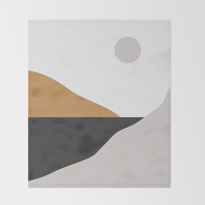 Minimal Art Landscape Throw Blanket Gallery Image 2