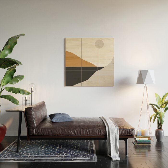 Minimal Art Landscape Wood Wall Art Gallery Image 2