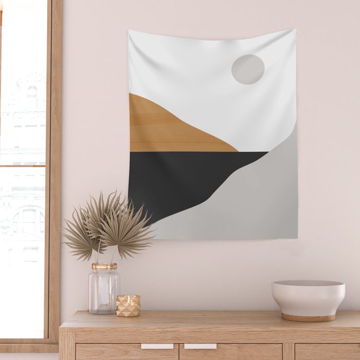 Minimal Art Landscape Wall Tapestry Gallery Image 2