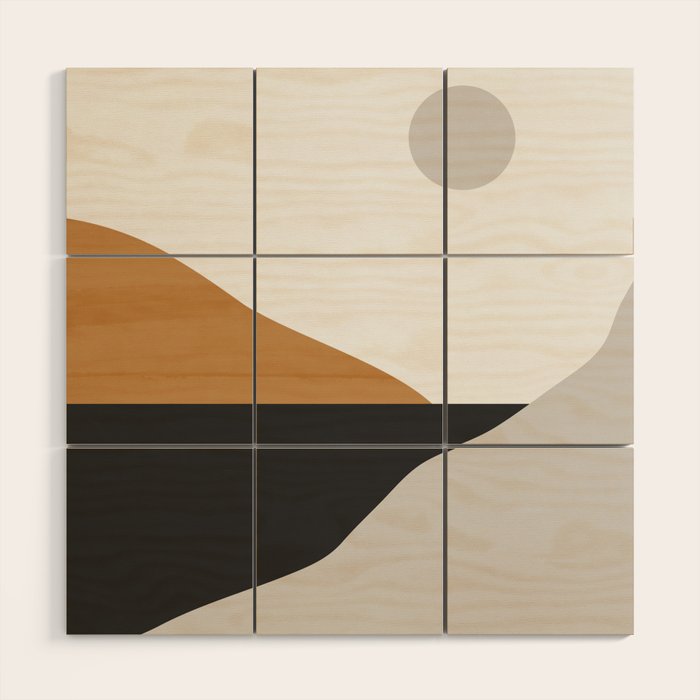 Minimal Art Landscape Wood Wall Art Gallery Image 1