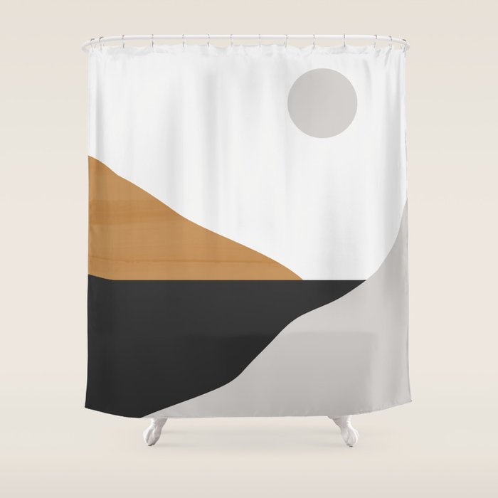 Minimal Art Landscape Shower Curtain Gallery Image 1