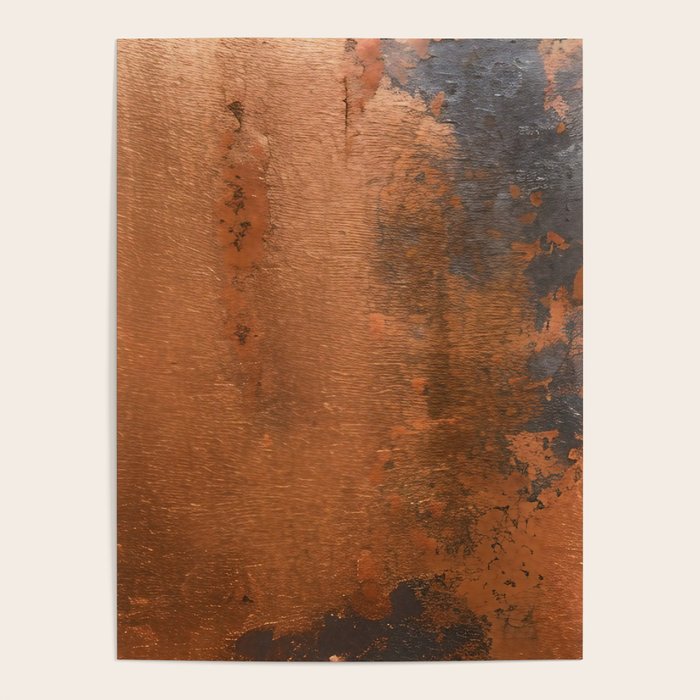 Japandi Art Copper and Black Rust Poster Gallery Image 1