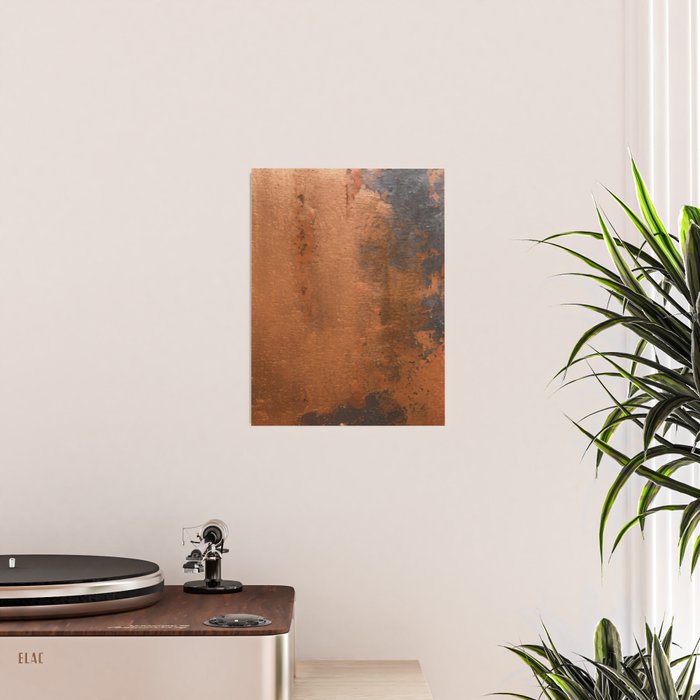 Japandi Art Copper and Black Rust Poster Gallery Image 2