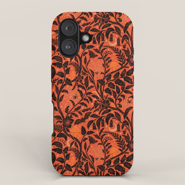 Mysterious Garden - black and orange iPhone Case Gallery Image 1
