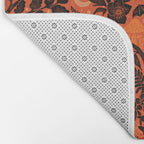 Mysterious Garden - black and orange Bath Mat Gallery Image 2