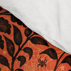 Mysterious Garden - black and orange Comforter Gallery Image 4