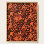 Mysterious Garden - black and orange Serving Tray Gallery Image 1
