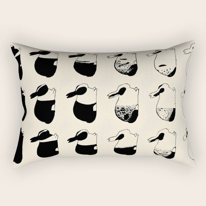 Studies of heredity in rabbits- William E.Castle - 1919 Cute Bunny Pattern Rectangular Pillow Gallery Image 2