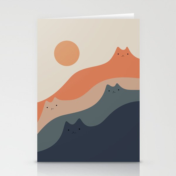 Cat Landscape 90 Stationery Card Gallery Image 2