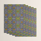 Oranges talavera tile abstract pattern modern decoration Wrapping Paper Gallery Image 3