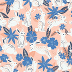 Bunnies & Blooms - Blue & Blush Palette Coffee Mug Gallery Image 2