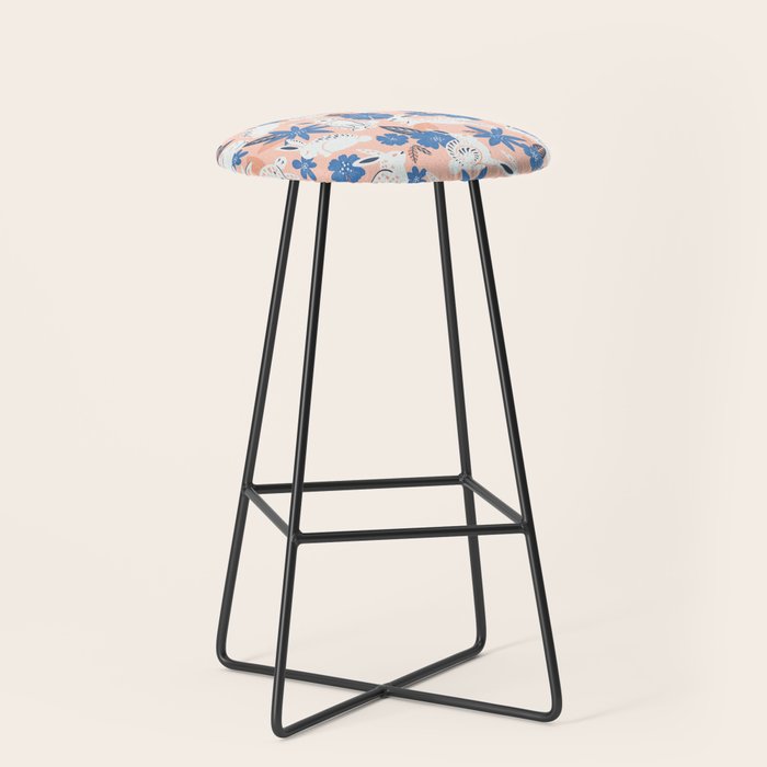 Bunnies & Blooms - Blue & Blush Palette Stool Gallery Image 1