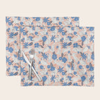 Bunnies & Blooms - Blue & Blush Palette Placemat Gallery Image 1