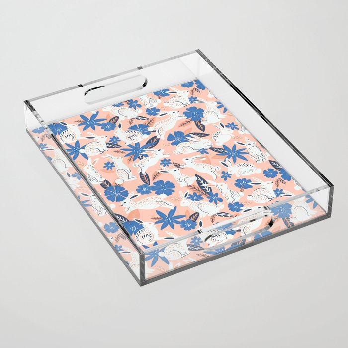 Bunnies & Blooms - Blue & Blush Palette Acrylic Tray Gallery Image 1