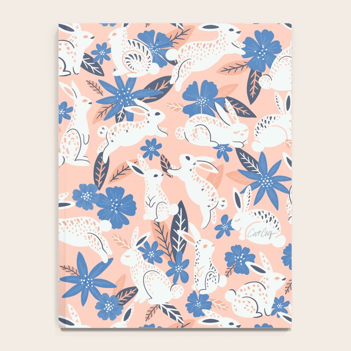 Bunnies & Blooms - Blue & Blush Palette Notebook Gallery Image 4