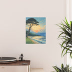 Arriving at Hneho Coast - A Contemporary Ukiyo-e Nature Landscape Poster Gallery Image 2