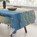 Arriving at Hneho Coast - A Contemporary Ukiyo-e Nature Landscape Tablecloth Gallery Image 3