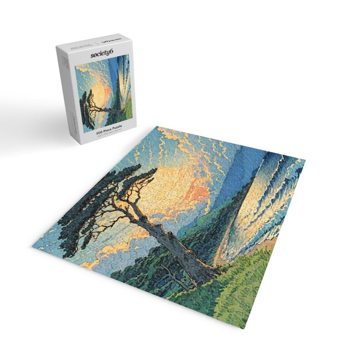 Arriving at Hneho Coast - A Contemporary Ukiyo-e Nature Landscape Jigsaw Puzzle Gallery Image 2