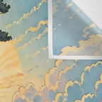 Arriving at Hneho Coast - A Contemporary Ukiyo-e Nature Landscape Wall Tapestry Gallery Image 3